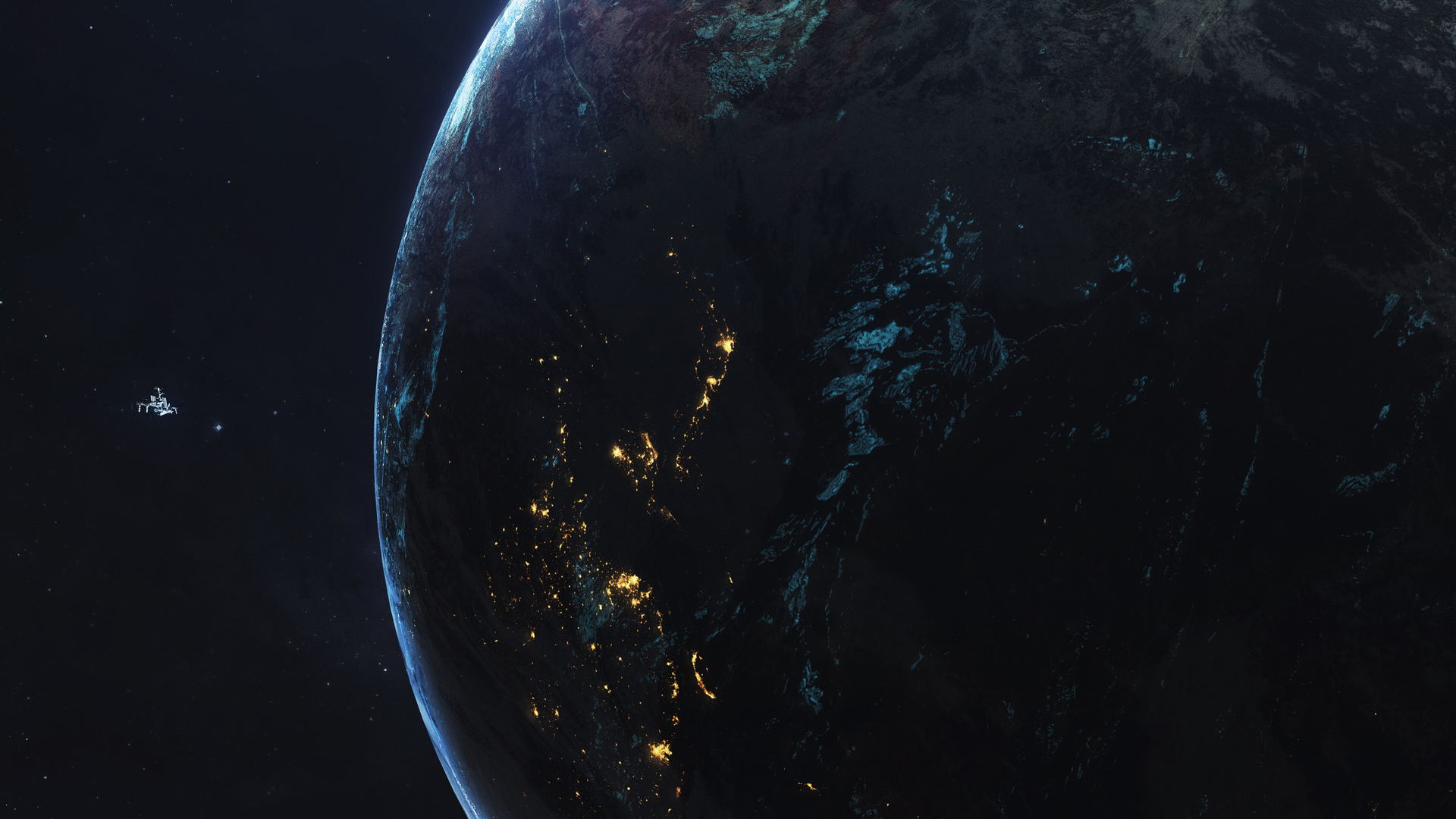 星辰与代码的交响 高清太空壁纸里的电子科技情怀